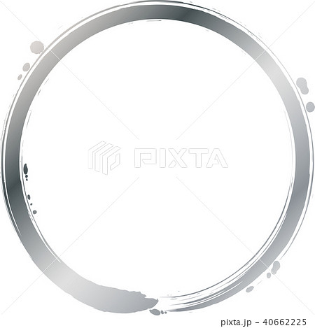 自作円丸 銀のイラスト素材 40662225 Pixta