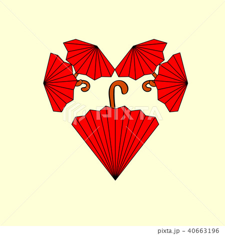 Umbrellas and heart. 40663196