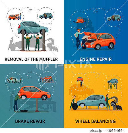 Car Service Concept Icons Set 40664664
