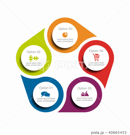 Infographic template. Vector illustration. Can be used for workflow layout, diagram, business step 40665455