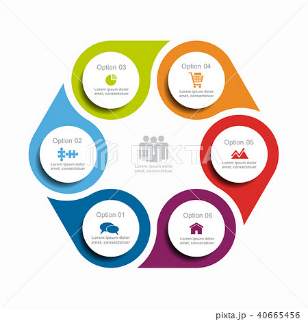 Infographic template. Vector illustration. Can be used for workflow layout, diagram, business step 40665456
