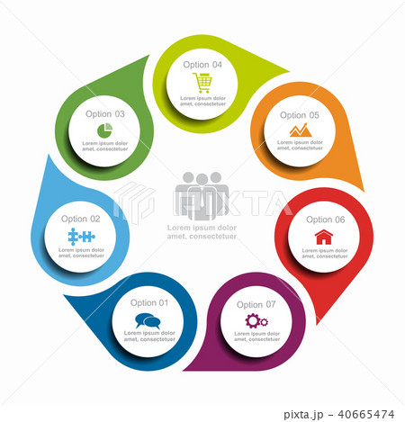 Infographic template. Vector illustration. Can be used for workflow layout, diagram, business step 40665474