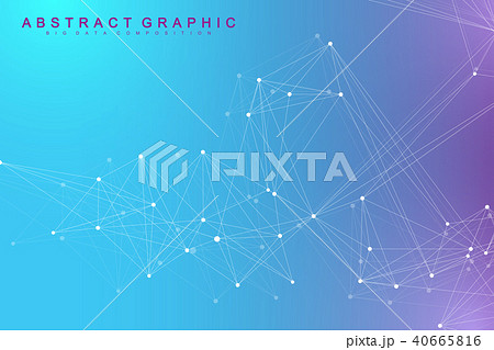Geometric graphic background molecule and communication. Big data complex with compounds Geometric graphic background molecule and communication. Big data complex with compounds 40665816