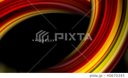 Abstract wave lines fluid rainbow style color stripes on black background Abstract wave lines fluid rainbow style color stripes on black background 40670385