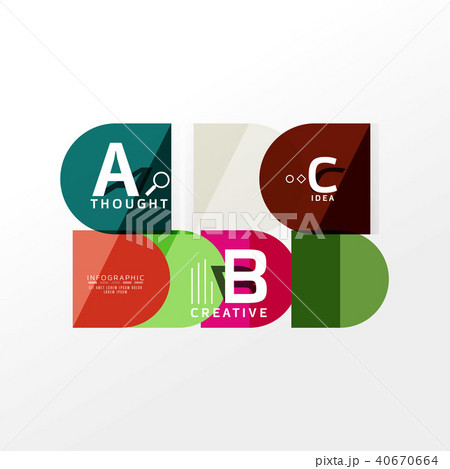 Geometric infographic banner, paper info diagram created with color shapes Geometric infographic banner, paper info diagram created with color shapes 40670664