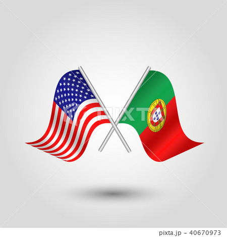 flags united states of america and portugal 40670973