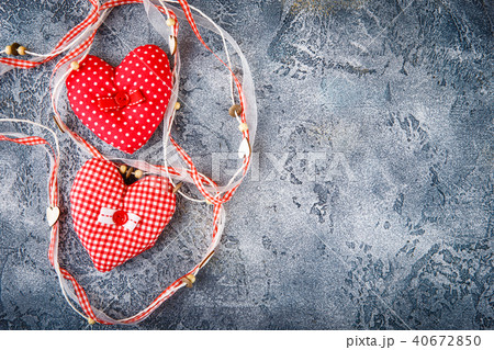 Decorative fabric heart for Valentines day 40672850