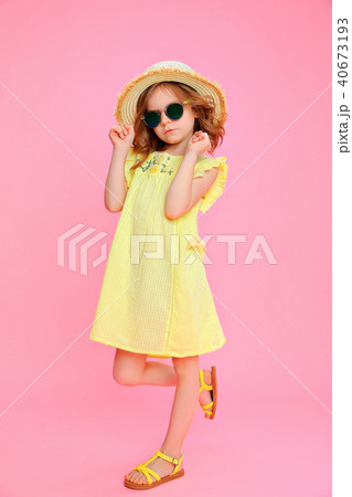 Expressive girl in dress Expressive girl in dress 40673193