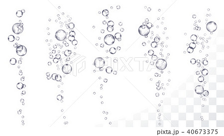 Underwater Bubbles Vector. Air Stream In Sea, Aquarium. Effervescent Drink. Gas, Oxygen. Fizzy 40673375