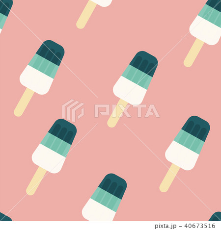 Vector illustration of Cute ice cream Seamless pattern . 40673516