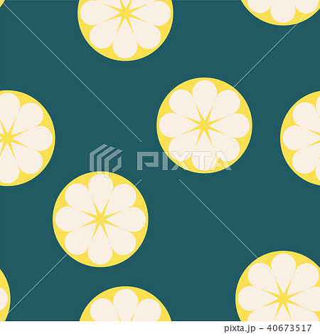 Seamless pattern with fresh lemons on blue background Seamless pattern with fresh lemons on blue background 40673517
