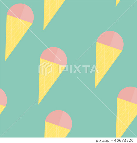 Vector illustration of Cute ice cream Seamless pattern . 40673520