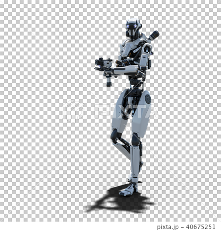 人型ロボット　perming3DCGイラスト素材 40675251