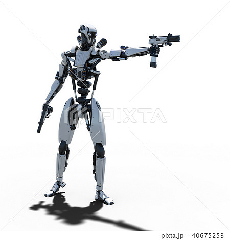 Humanoid Robot Perming3dcg Illustration Material Stock Illustration