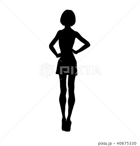 ハイヒールの女性シルエット Permingcgイラスト素材のイラスト素材