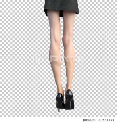 Leg care image Pretty female legs perming3DCG Illustration material 40675335