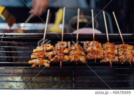 Mala grilled meat with sichuan pepper at market Mala grilled meat with sichuan pepper at market 40676989