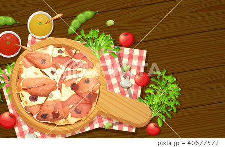 Italian pizza aerial view Italian pizza aerial view 40677572