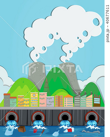 A Vector of Sewer Waste and Factory 40677611