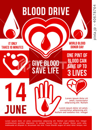 Blood donation vector poster 40678764