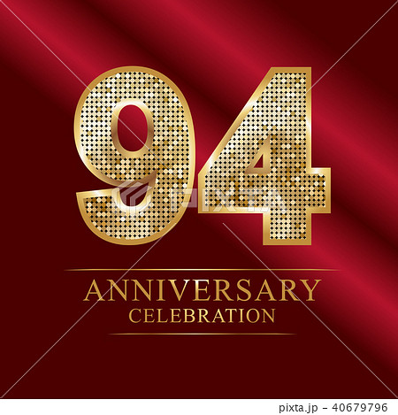 94th golden shiny mosaic in disco ball style. 40679796