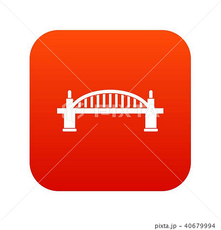 Bridge icon digital red Bridge icon digital red 40679994