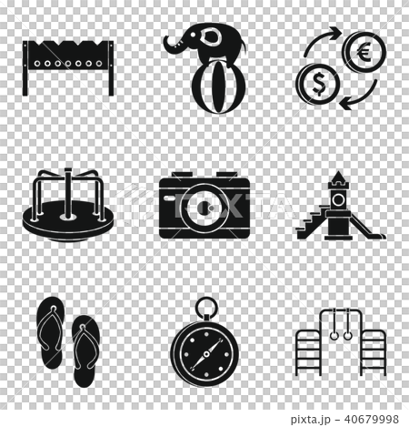 Family care icons set, simple style Family care icons set, simple style 40679998