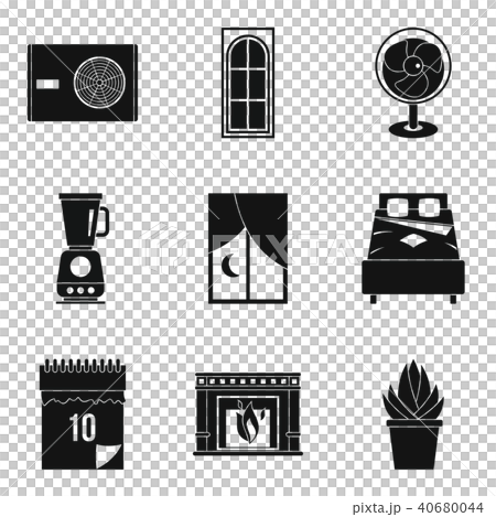 Routine work icons set, simple style 40680044