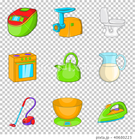 Native home icons set, cartoon style 40680223
