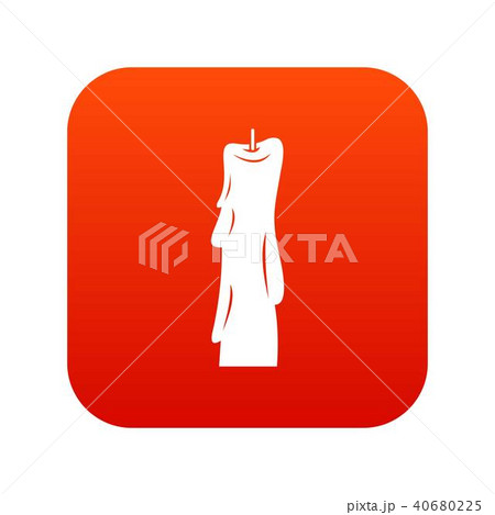 Wax candle icon digital red Wax candle icon digital red 40680225