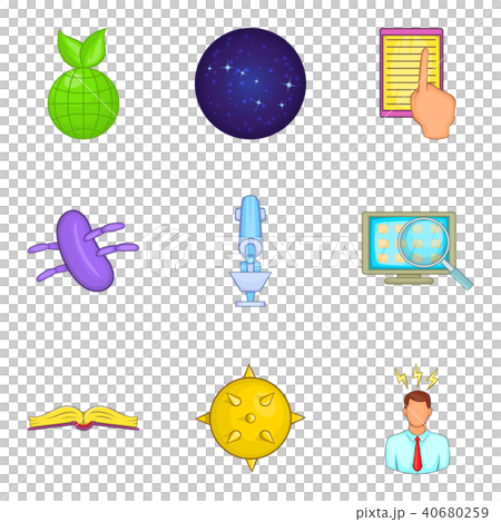 Intelligent approach icons set, cartoon style 40680259