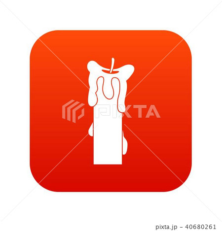 Extinguished candle icon digital red 40680261