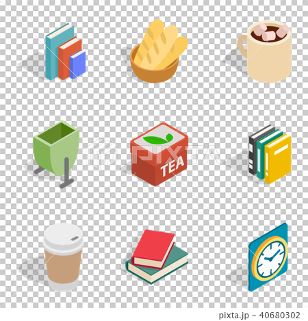 Home rest icons set, isometric style Home rest icons set, isometric style 40680302