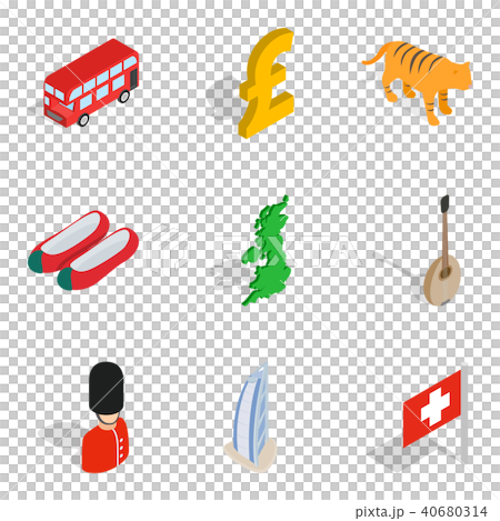 Citizenship icons set, isometric style Citizenship icons set, isometric style 40680314