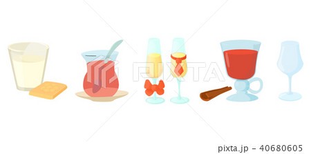 Glasses icon set, cartoon style 40680605
