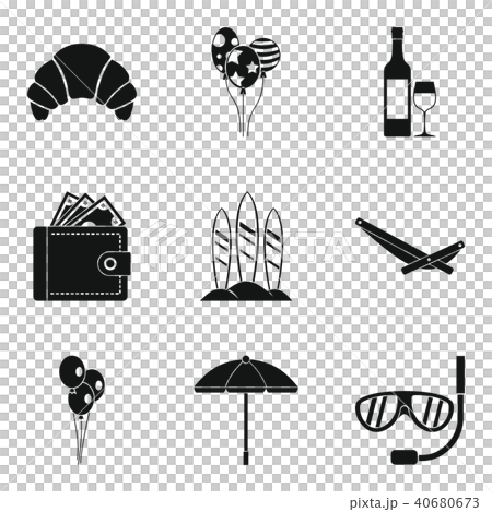 Wedding ritual icons set, simple style Wedding ritual icons set, simple style 40680673