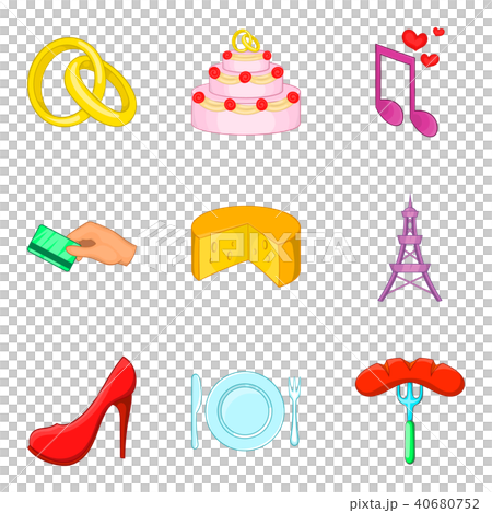 Paramour icons set, cartoon style - Stock Illustration [40680752] - PIXTA