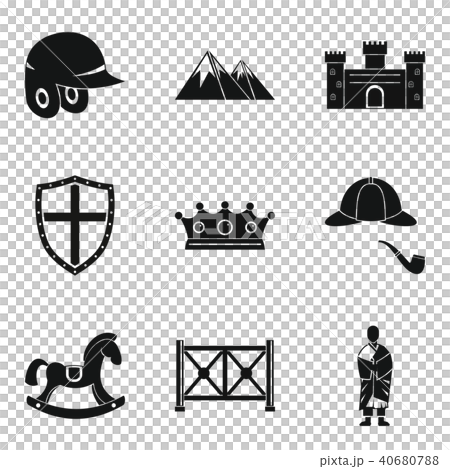 Rider icons set, simple style 40680788