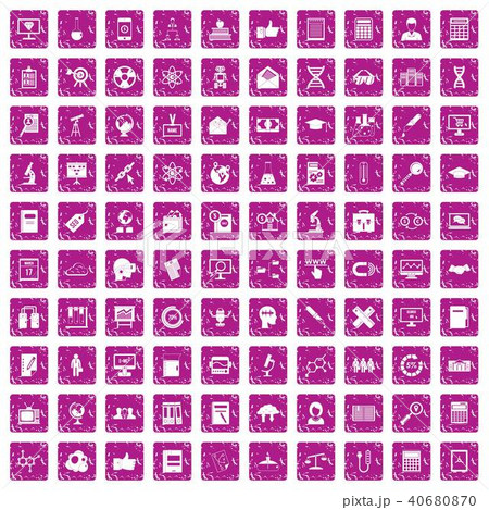 100 analytics icons set grunge pink 100 analytics icons set grunge pink 40680870