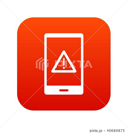 Not working phone icon digital red Not working phone icon digital red 40680873