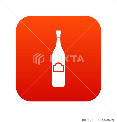 One bottle icon digital red One bottle icon digital red 40680879