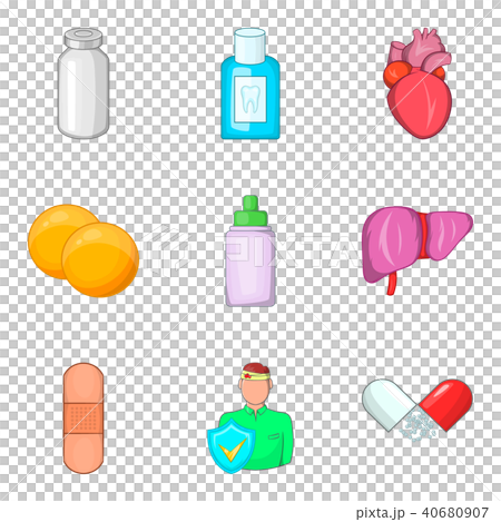 Medical examination icons set, cartoon style Medical examination icons set, cartoon style 40680907