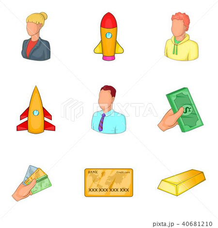 Start work icons set, cartoon style 40681210