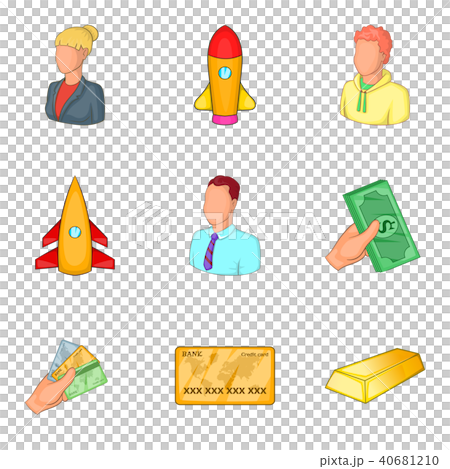 Start work icons set, cartoon style 40681210