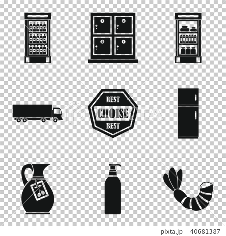 Deli icons set, simple style 40681387