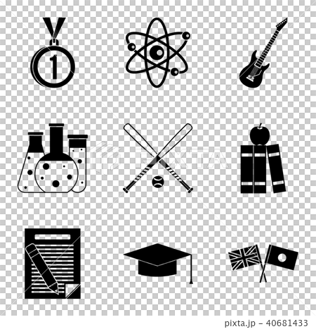 New student icons set, simple style New student icons set, simple style 40681433