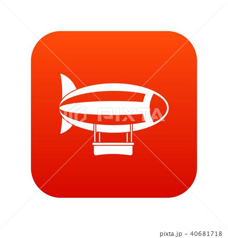Striped dirigible icon digital red Striped dirigible icon digital red 40681718
