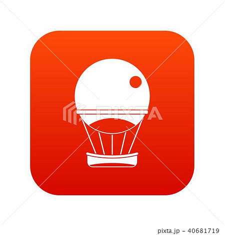 Aerostat balloon icon digital red 40681719