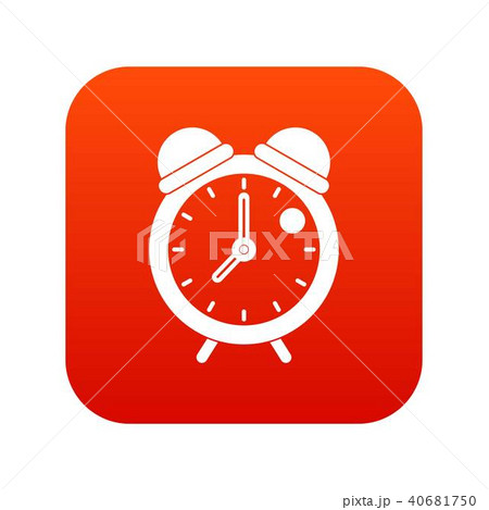 Alarm clock retro classic design icon digital red Alarm clock retro classic design icon digital red 40681750