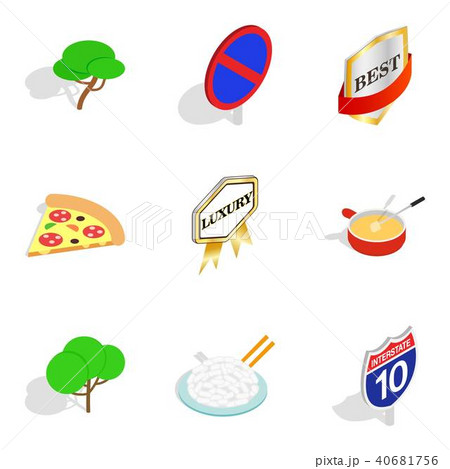 Switzerland icons set, isometric style Switzerland icons set, isometric style 40681756